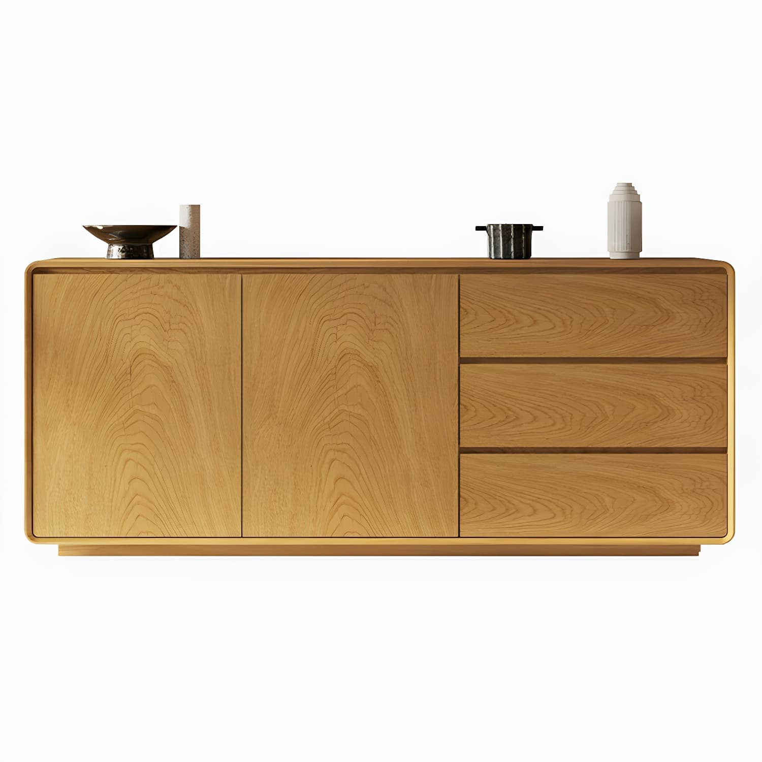 Scandinavian Wood Sideboard with 3 Drawers and 2 Doors, Overall Width 40cm, Overall Height 80cm - image 15
