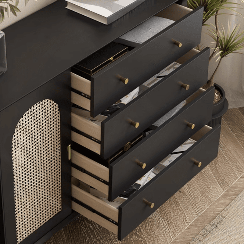 Matte Black Simplistic Wardrobe Combo with 2 Interior Shelves - image 3