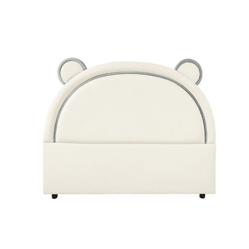 Modish Timber Panel Headboard with No Distressing, Arched Shape for Twin XL/King/Queen Bed, Featuring Sponge Upholstery and Standard Height - image 4