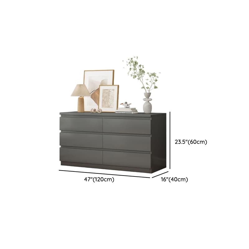 Vertical/Horizontal Gray Double Dresser/Bachelor Chest/Semainier with 5 Drawers/3 Drawers/8 Drawers in a Modern Style - image 13