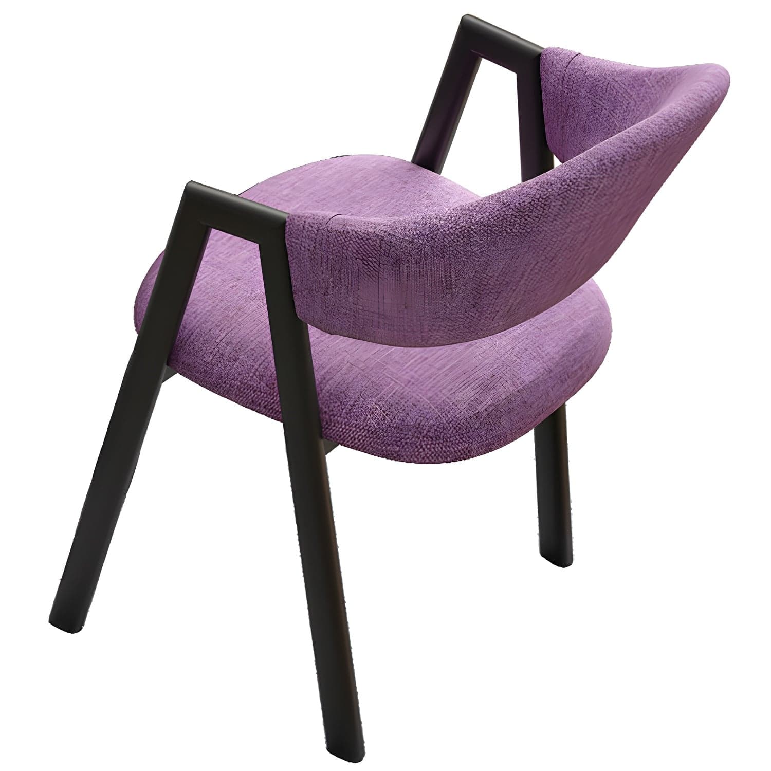 Modern Style Iron Arm Chair Open Back Dining Side Chair with Upholstered - image 12