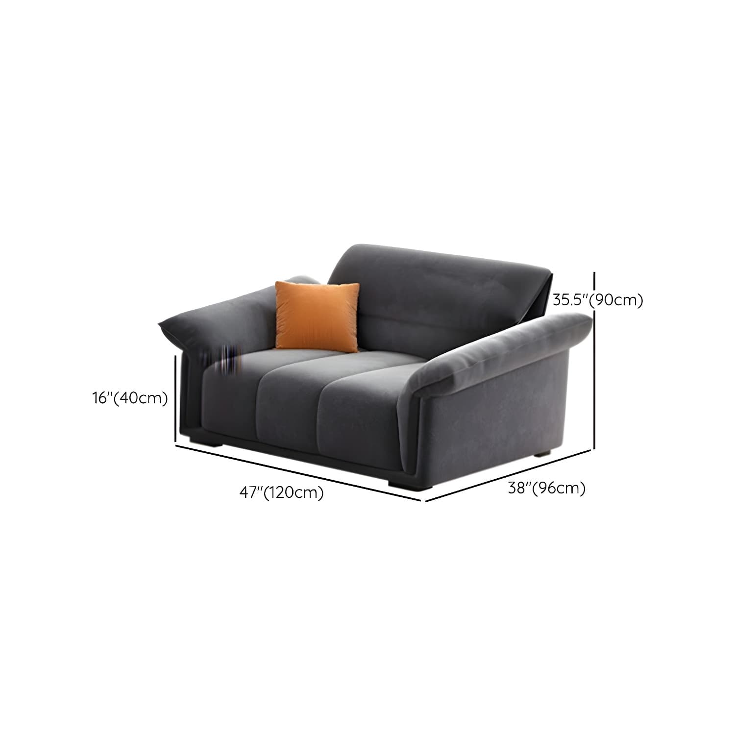Modern Gray Velvet Sectional Sofa - Flared Arm, Plush Comfort - image 9