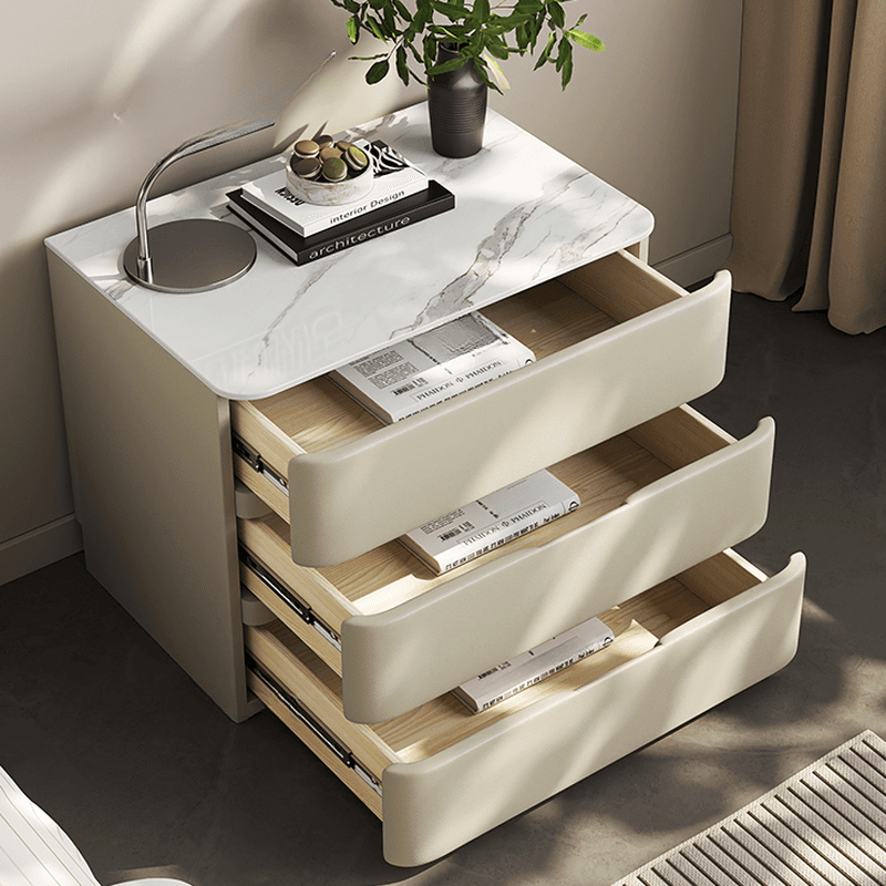 Art Deco Nightstand With Drawer Organization with 3 Drawers - image 11