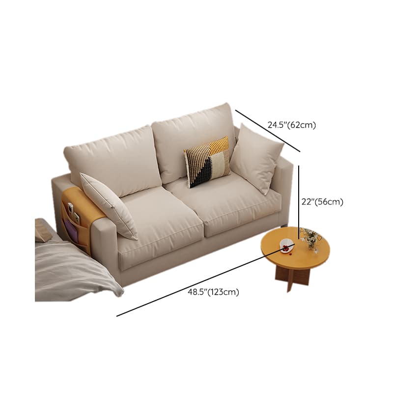 Scratch-immune Loveseat with Arm, Seating for 2, Receptacle Storage, Slipcover, and 2 Pillows - image 14