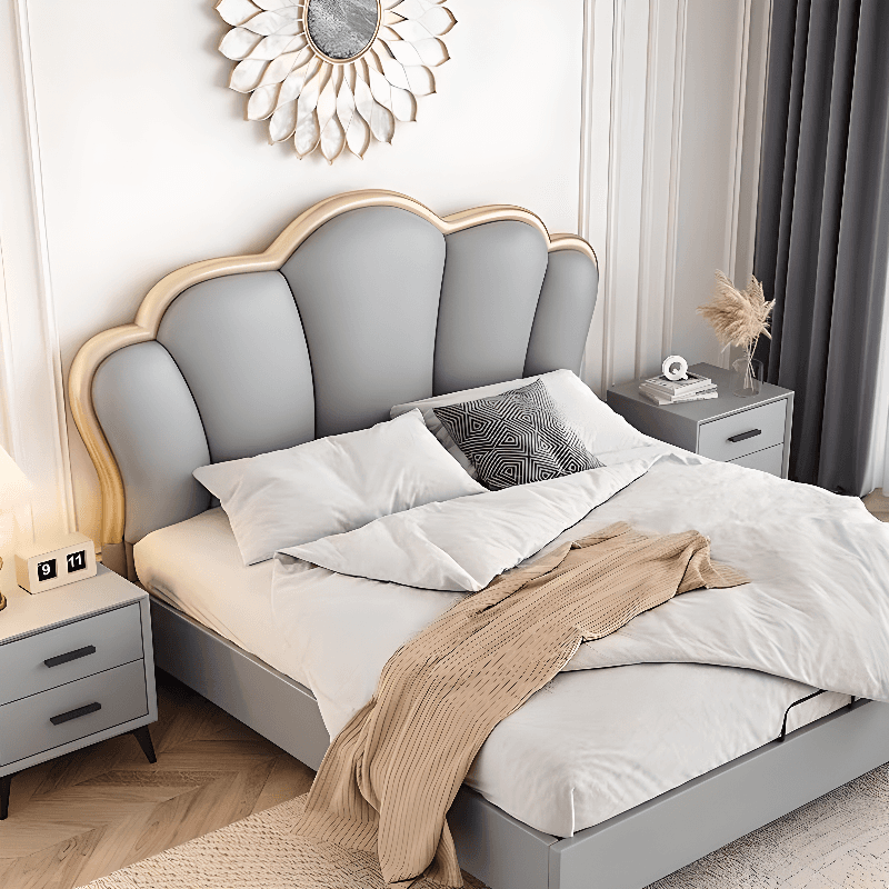 Contemporary Free-standing Standard Full(54"W x 75"L)/Twin(38"W x 75"L) Portman Panel No Distressing With Legs in Wood - image 9
