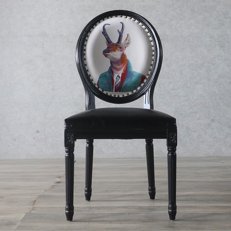 Victorian Style Side Chair with King Louis Back and Bordered Frame, Balanced Stability - image 11