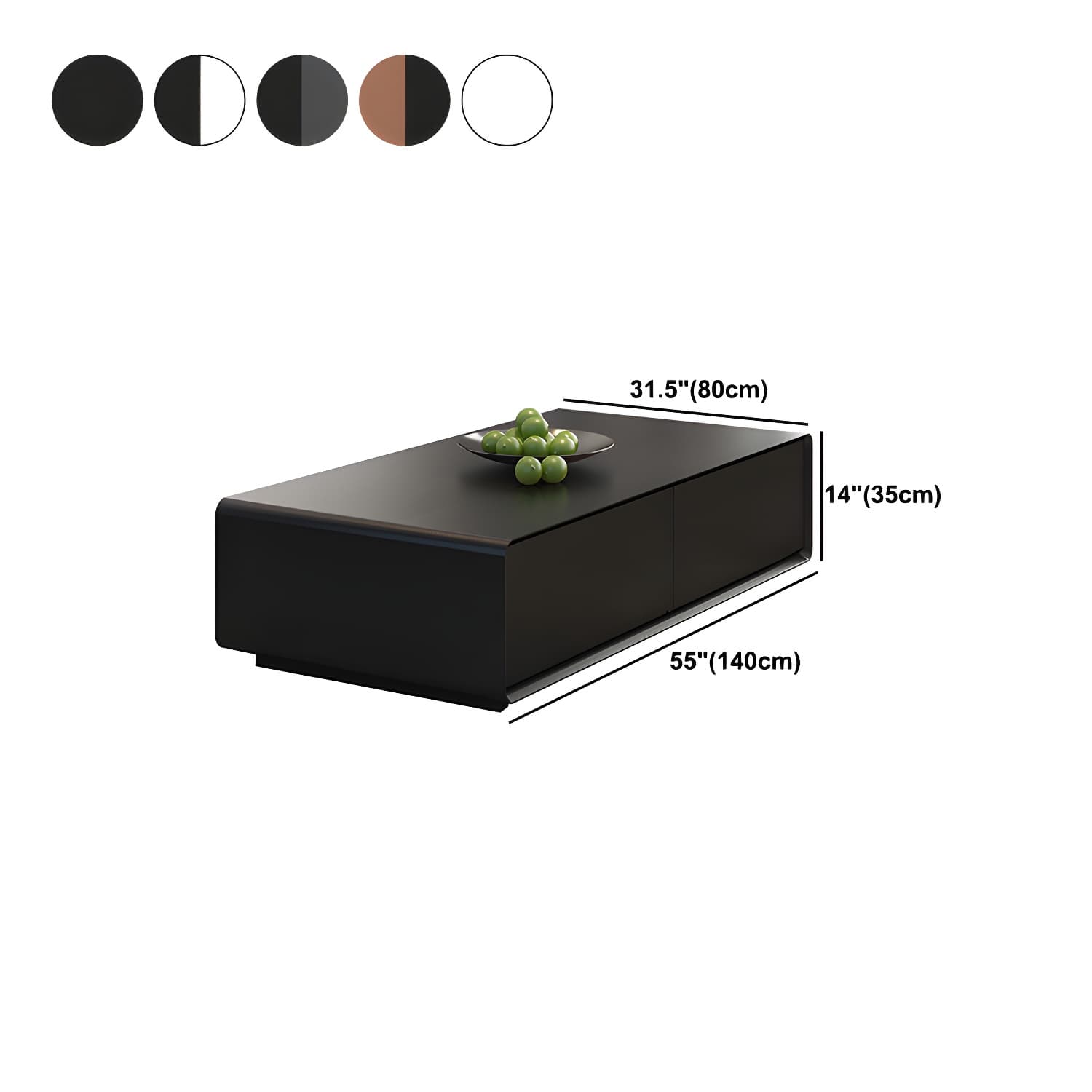 Modern Style Rectangular Wooden Table Abstract Base Coffee Table - image 13