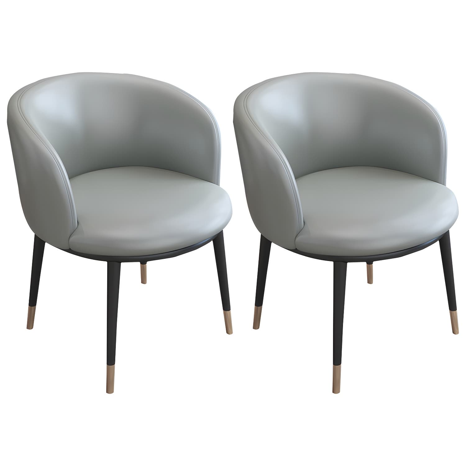 Faux Leather Contemporary Dining Chair with 4 Legs Matte Finish Solid Back Chair - image 6