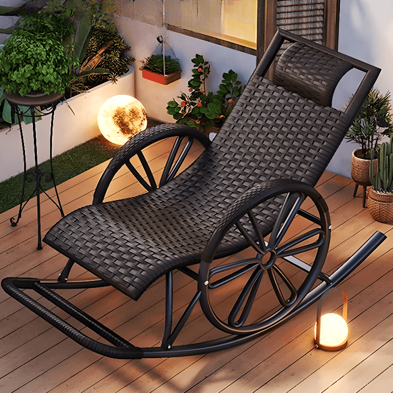 Simple Synthetic Rocking Chair with Scratch-tolerant Track Arm - image 10