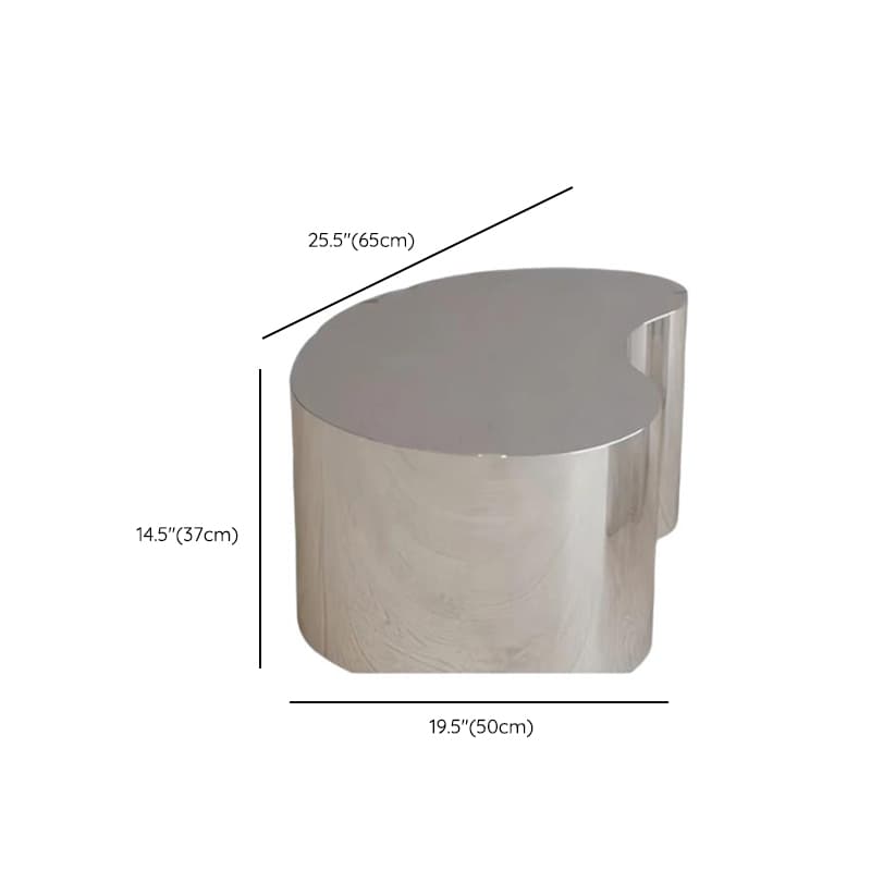 Silver/Polished Brass Alloy Irregular/Rounded Accent Table - image 15