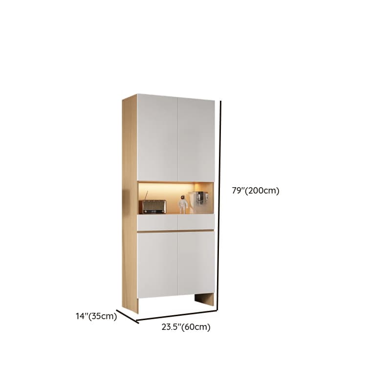 Trendy Rectangle Accent Cabinet with Hutch, Changeable Shelf, Groove Handles, Multi-Color Top, and Soft Close Drawer - image 29