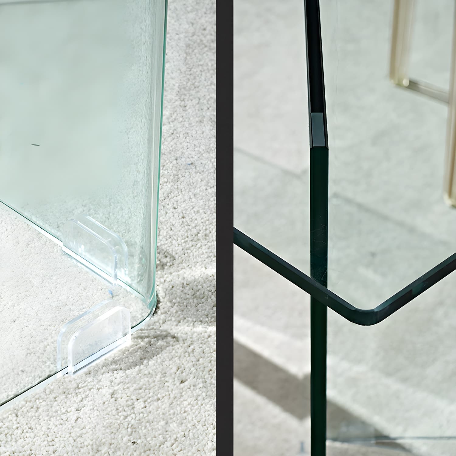 Modern Tempered Glass Dining Table Glass Base for Dining Room - image 12