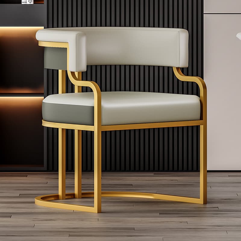 Glam/Casual Alloy Arm Chair with Cushioned Uncovered Back and Armrest - image 7