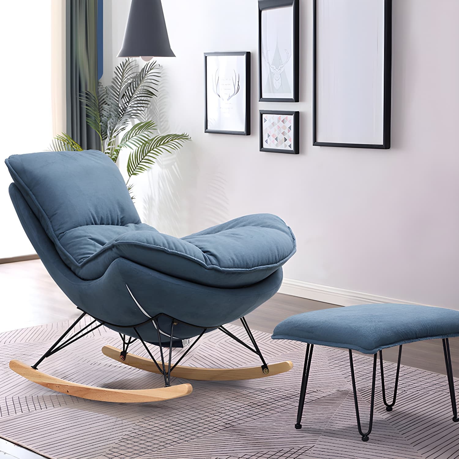 Modern Style Rocking Chair Indoor Sofa Rocking Chair for Living Room - image 10