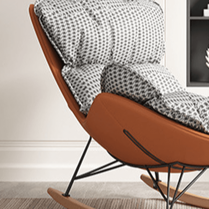 Modish Alloy Rocking Accent Chair, Upholstered - image 12