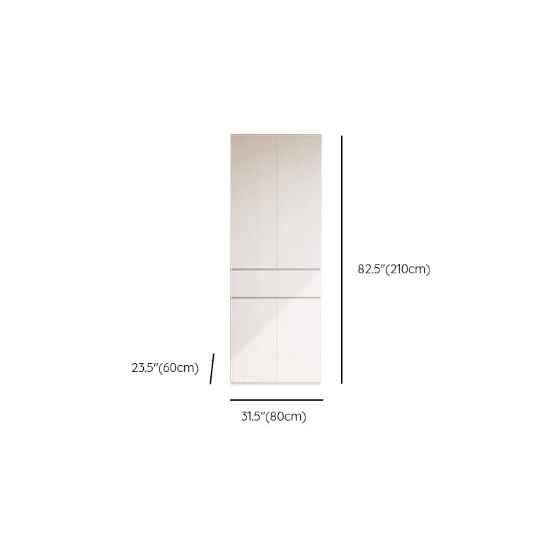 Chalk Minimalist Wood Cabinet Armoire with Soft Close Drawer and Door, Interior Shelves, and Clothing Rod - image 21