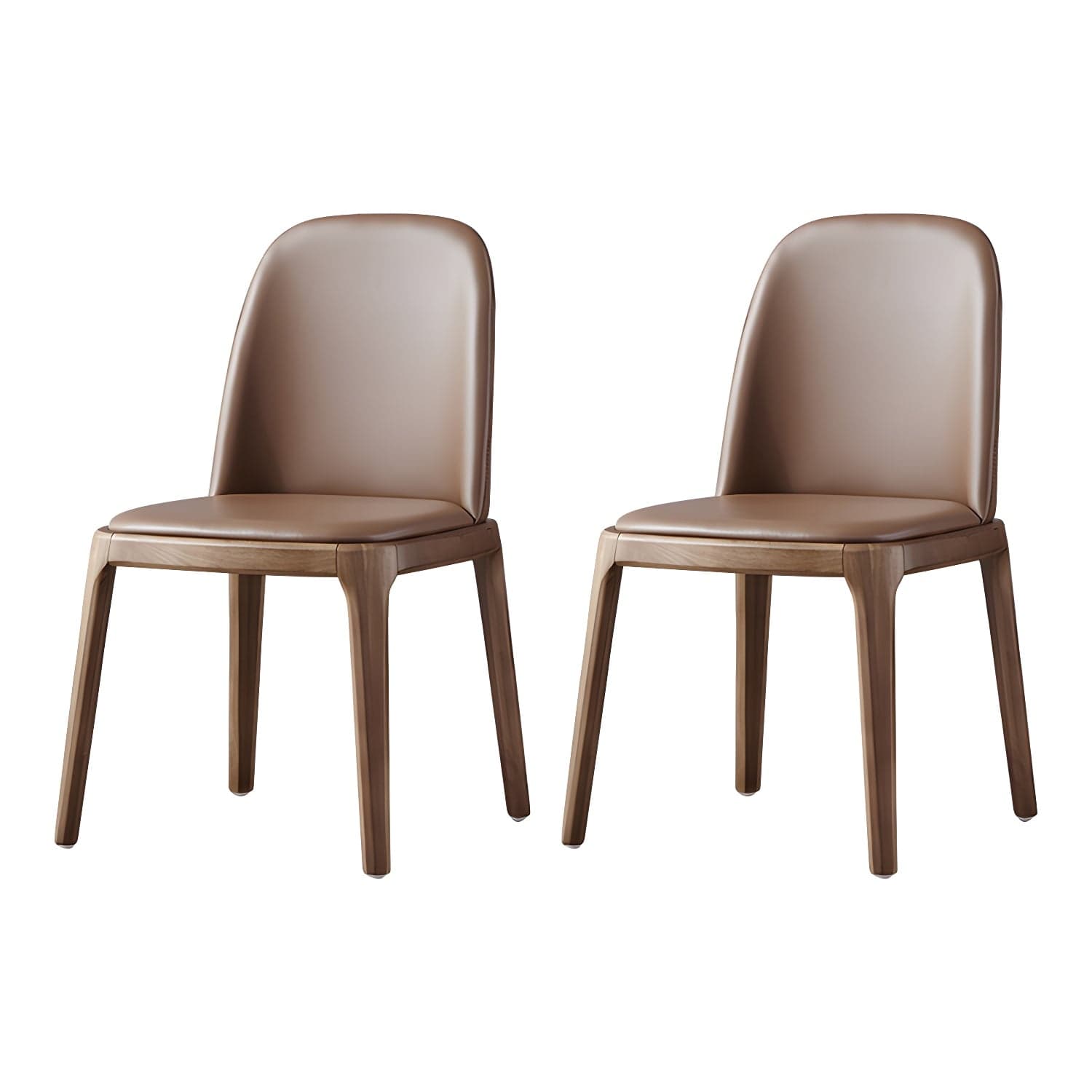 Industrial Home Leather Side Chair Matte Finish Parsons Dining Chair (Set of 2) - image 5