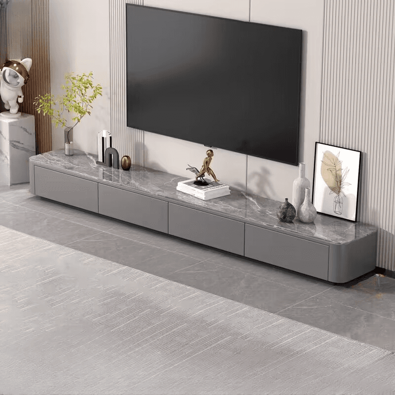 Casual Sintered Stone TV Stand with Multiple Drawer Options - image 9