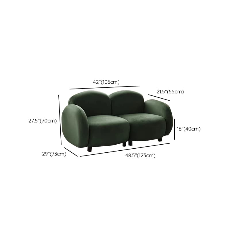 Grey/Green/Coffee Upholstered Cushioned Loveseat with Armrest Living Room - image 24