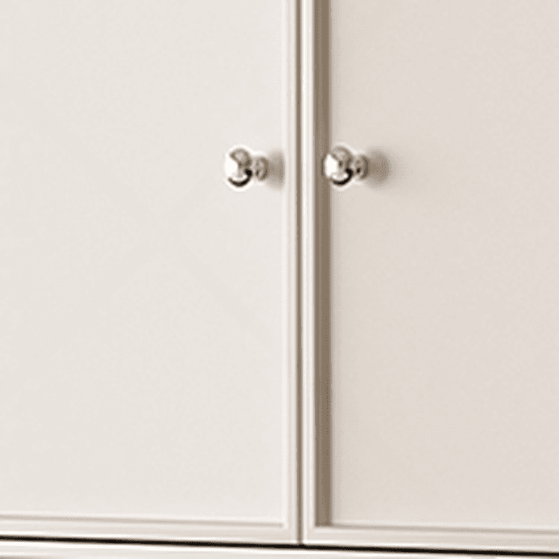 Chalk Modern Wooden Standalone Almirah with 3-Drawer, Interior Shelves, and Hanging Rod - image 4