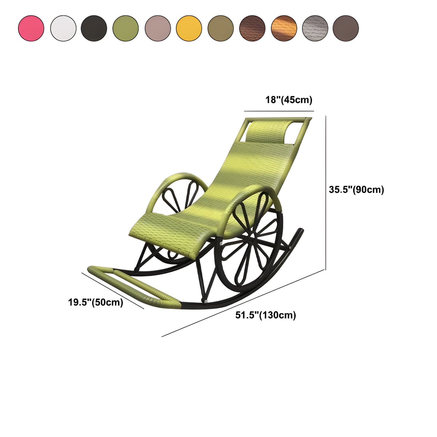 Contemporary Woven Rope Rocker Chair Wicker Rocking Chair for Home Decor - image 15