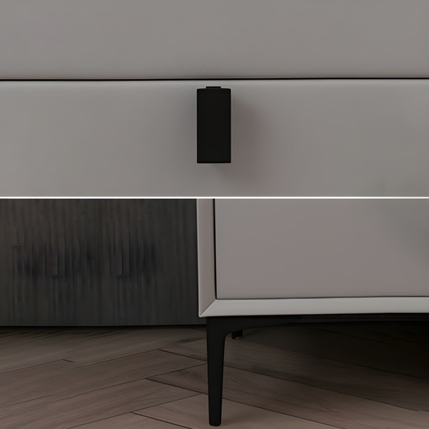 Glam Style Sintered Stone Top 3 Drawers Nightstand for Bedroom - image 13