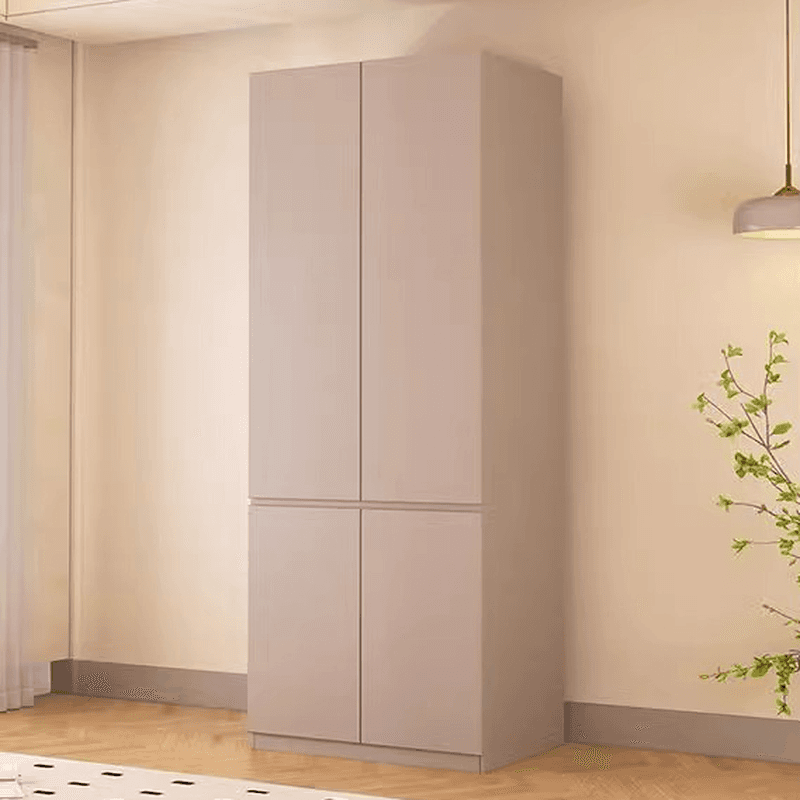 Modish Manufactured Wood Independent Armoire Cabinet with Soft Close Drawer, Soft Close Door, Interior Shelves, and Clothing Rod