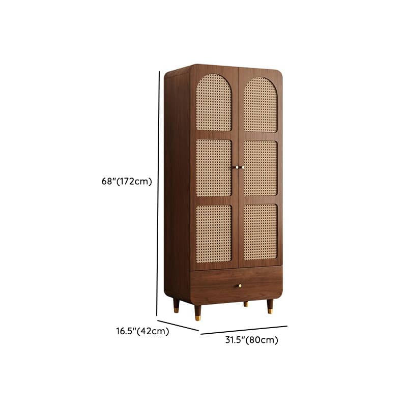 Simple Rectangular Accent Cabinet with Storage, Engineered Wood Countertop, Pull Knobs, Auburn Top, and Soft Close Drawer - image 17