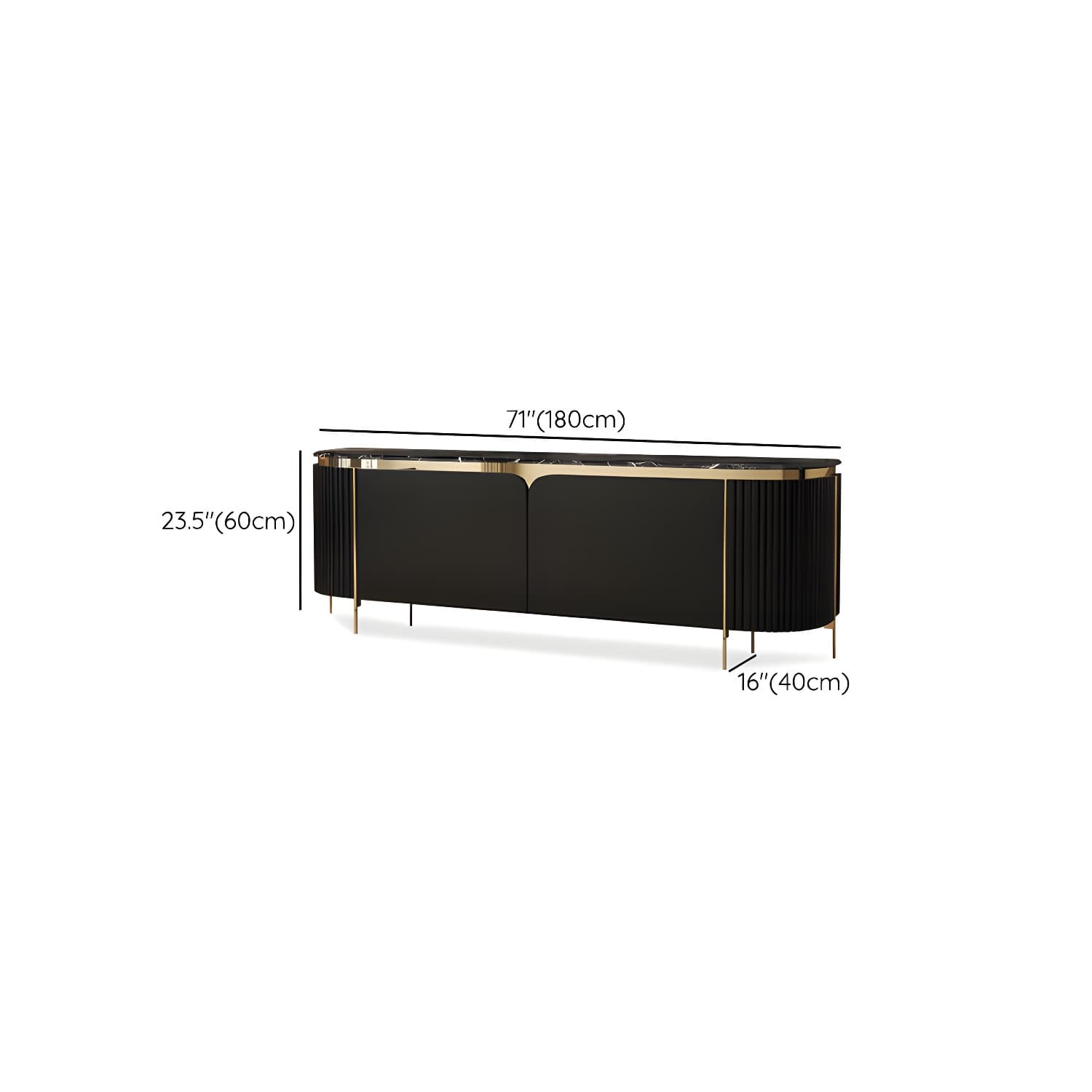 Marble TV Media Console Contemporary TV Console for Living Room - image 16