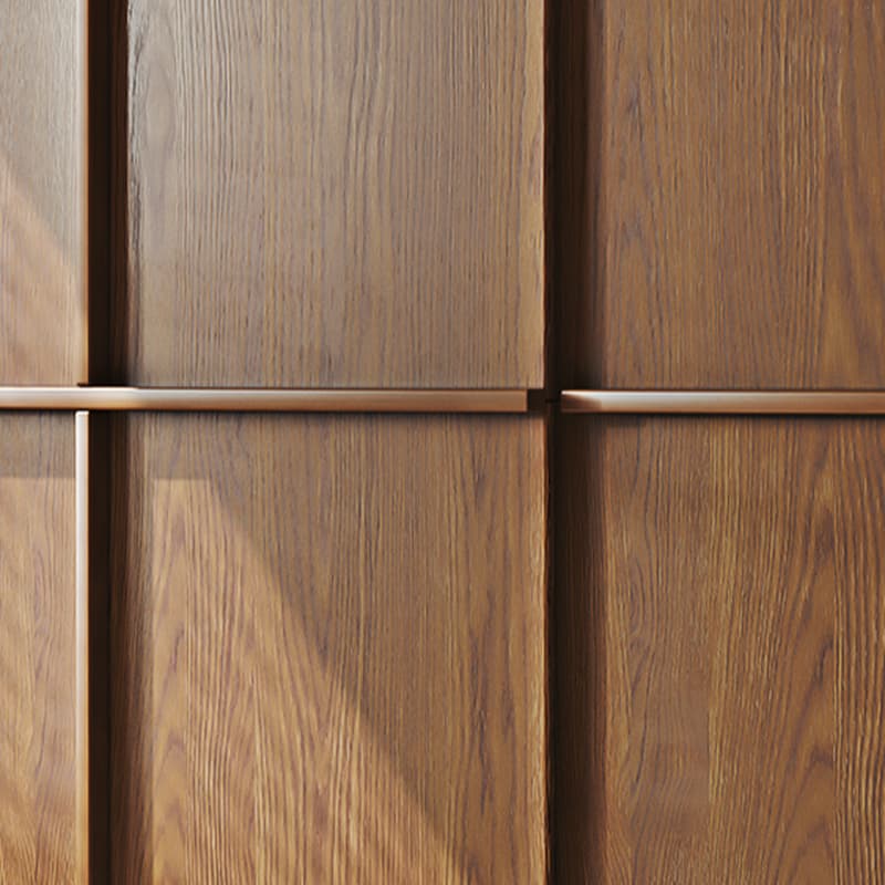 Stylish Coffee Modern Lumber Standalone Armoire Cabinet with Soft Close Drawers and Doors, Interior Shelves - image 6