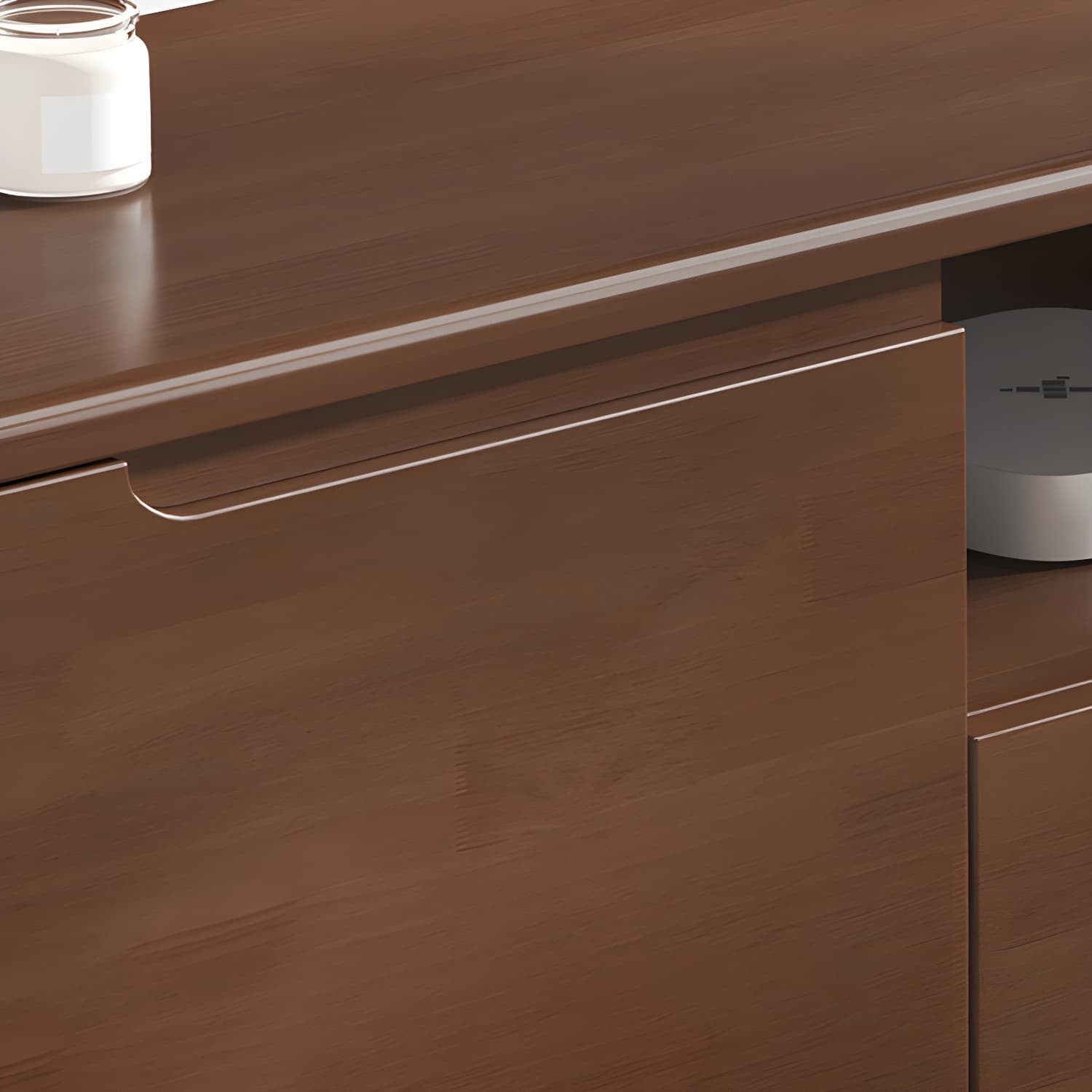 Scandinavian TV Media Stand Solid Wood TV Media Console with Drawers - image 12