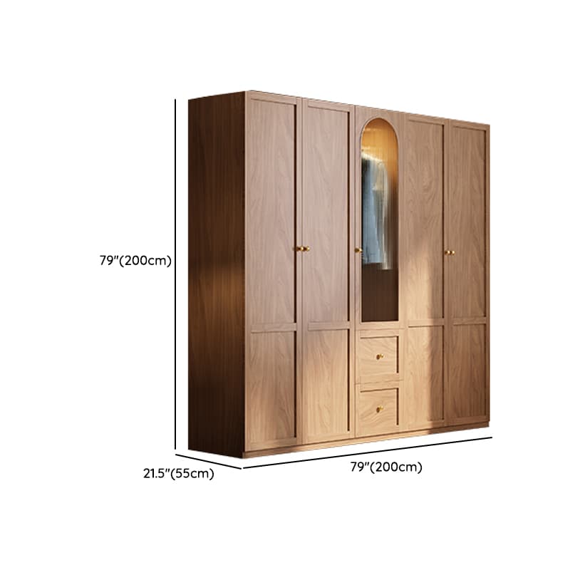 Trendy Unfinished Color Engineered Wood Unattached Armoire Cabinet - image 14
