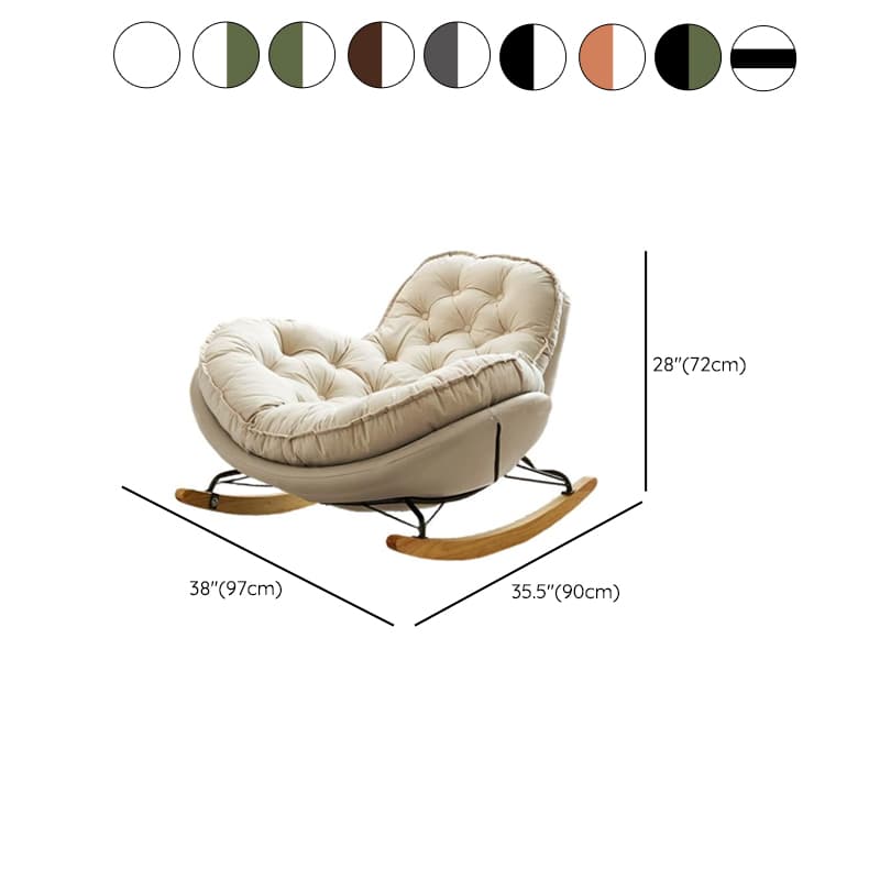 Simple Scratch-tolerant Upholstered Porch Rocker: Padded - image 14