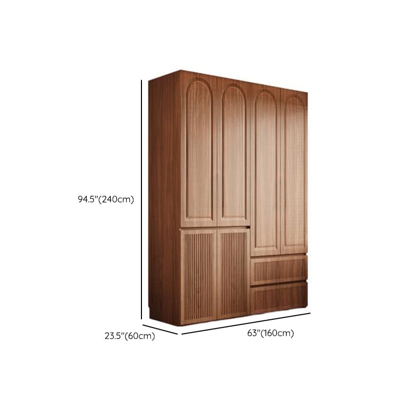 Acorn Minimalist Natural Wood Independent Wardrobe Closet with Soft Close Drawer, Soft Close Door, and Interior Shelves - image 16