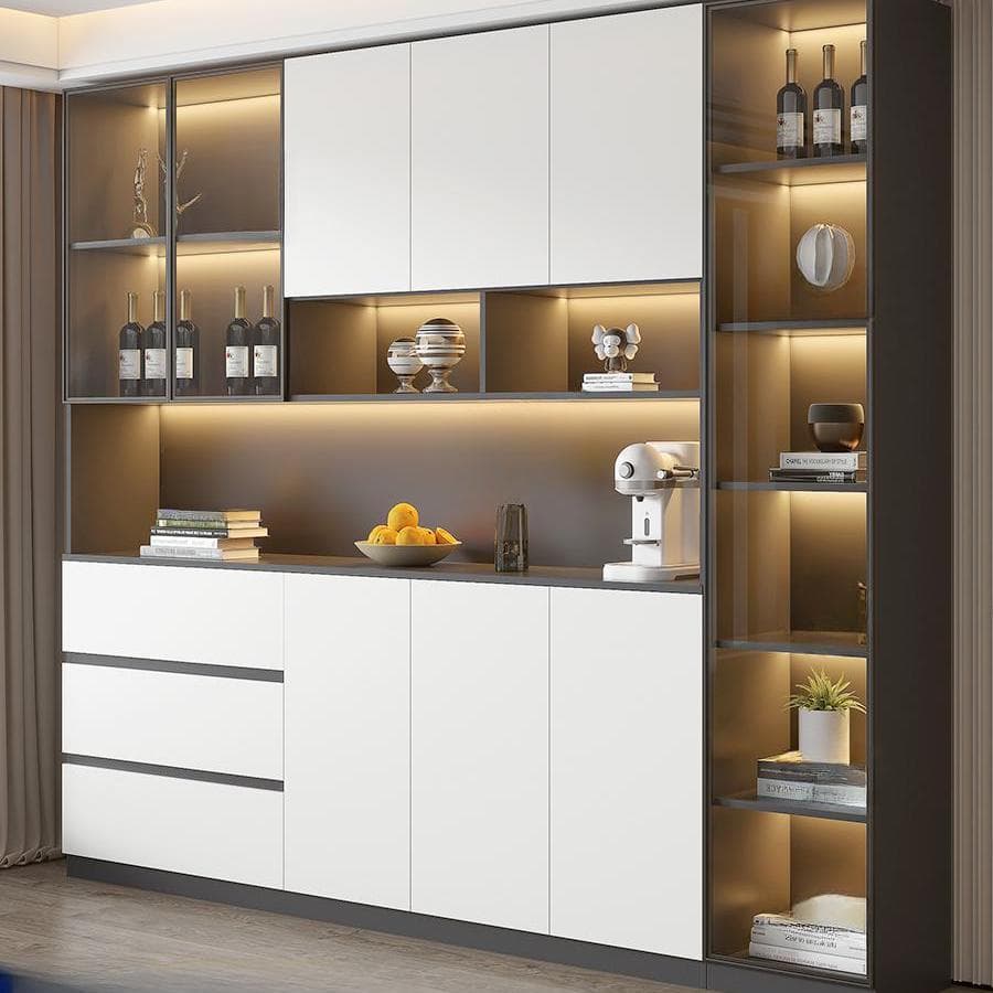 Living Room Modern Stone Sideboard Cabinet with Doors and Drawers