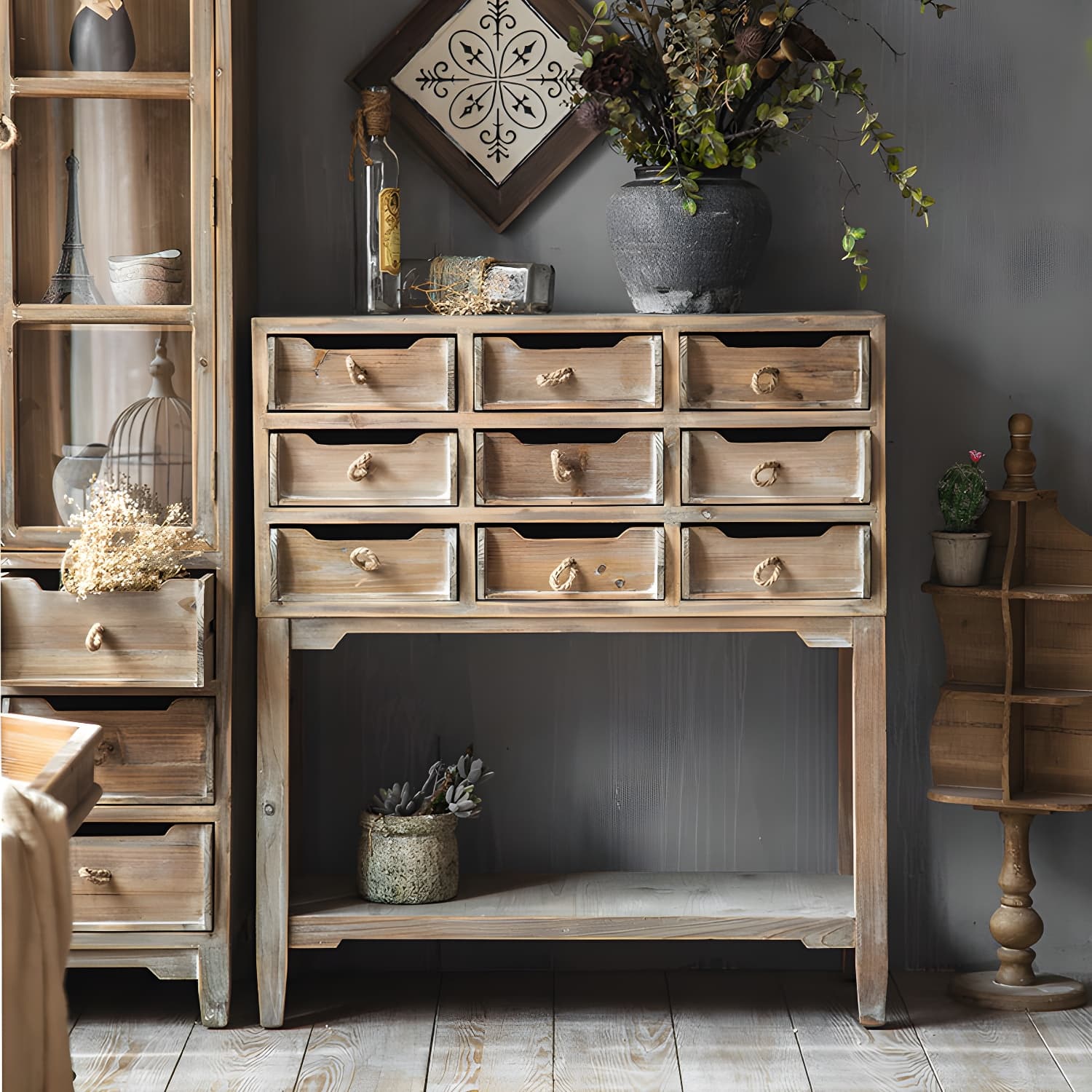 Solid Wood Accent Cabinet Industrial Stain Resistant Cabinet - image 3