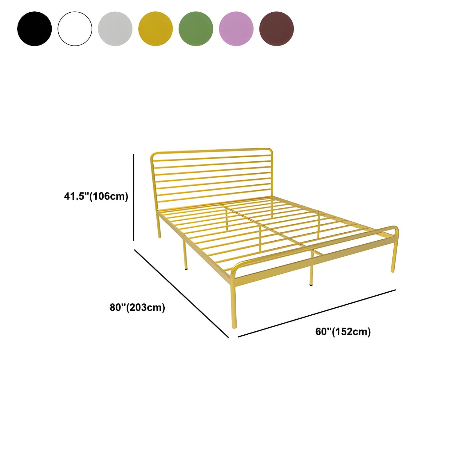 84.65 inch Wide Industial Bed Frame Metal Bed with Headboard - image 15
