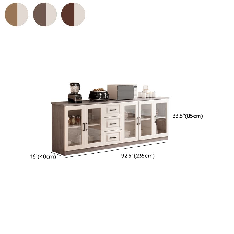 Modern Wood Buffet Cabinet with Glass Doors and Shelves - Full Assembly Needed - image 18
