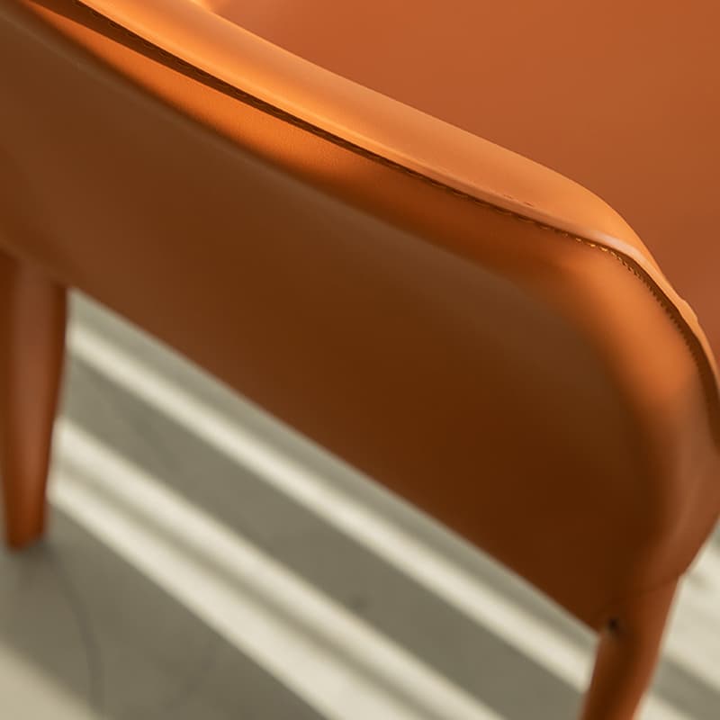 Modern Leather Armless Side Chair with Solid Back - Easy-Care, Warranty - image 14