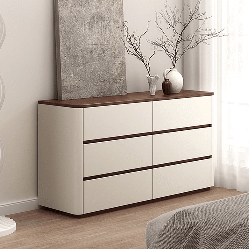 Off-White Simplistic Composite Wood Double Dresser/Bachelor Chest/Lingerie Chest with 8/6/3 Drawers in Horizontal/Vertical Orientation - image 3