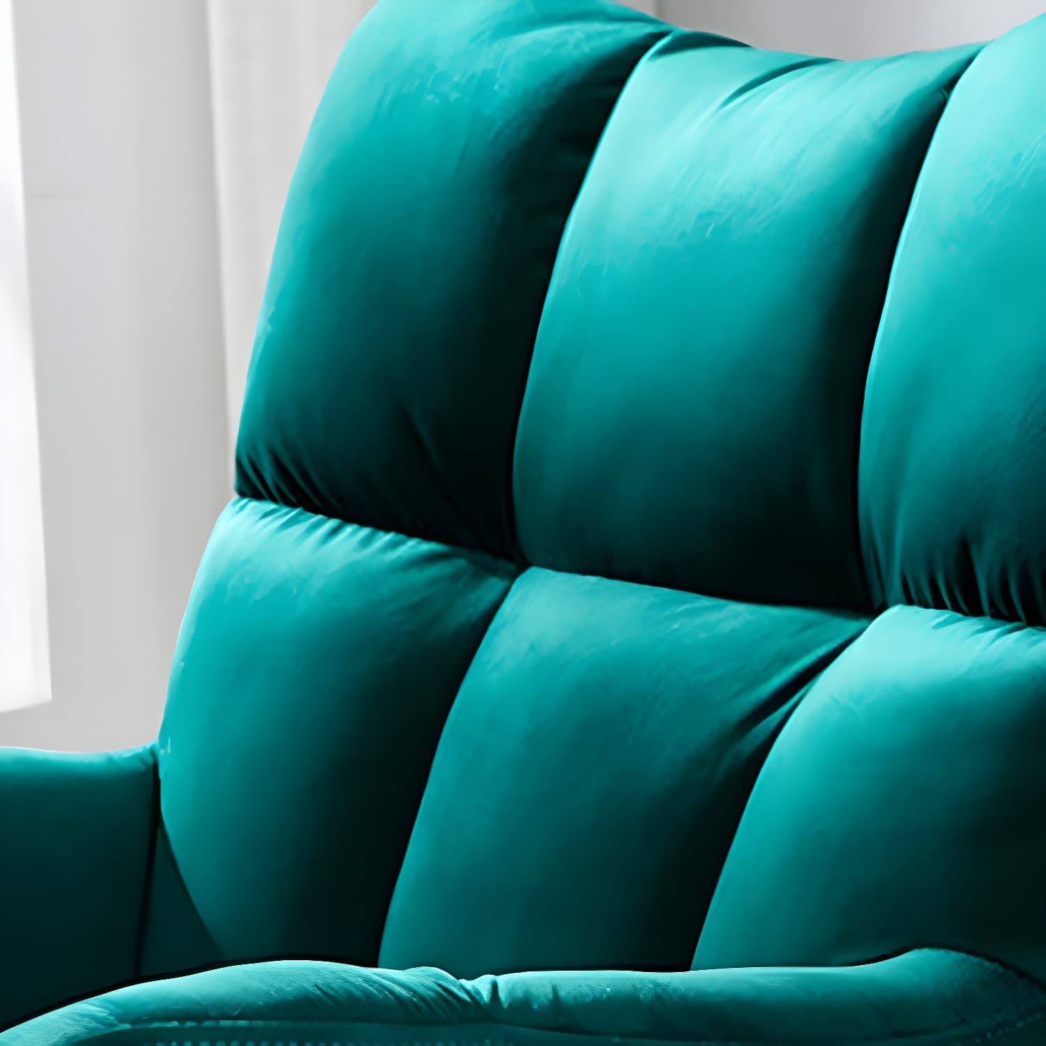 Modern Upholstered Rocking Chair Wingback Rocker Chair for Living Room - image 19
