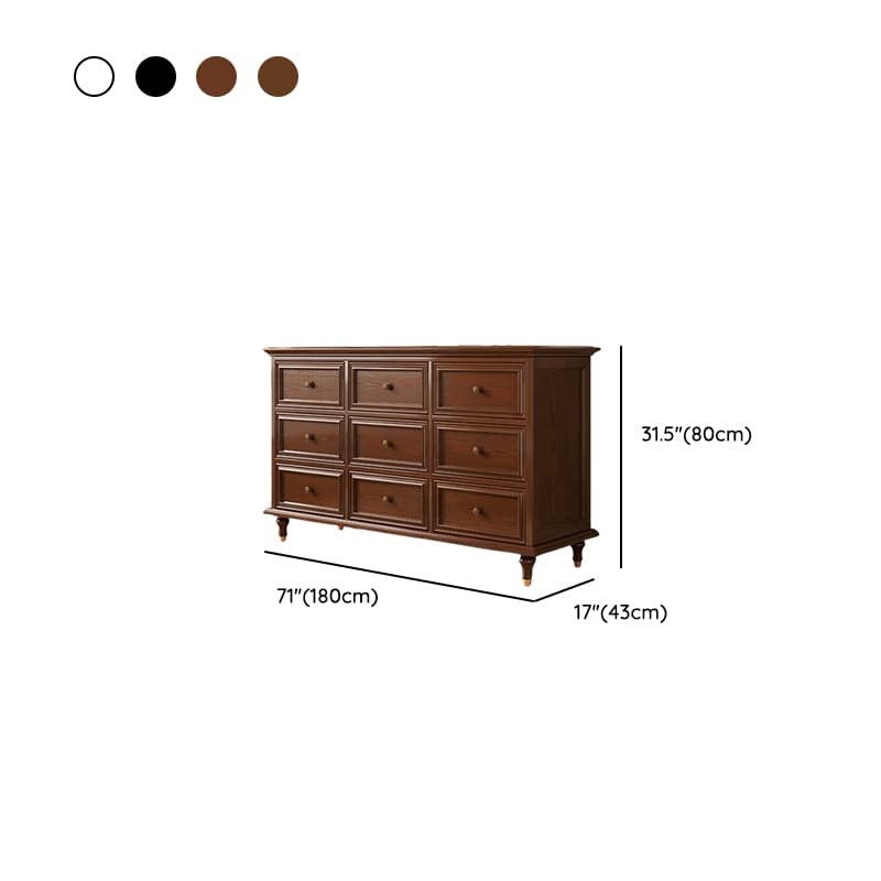 Trendy Raw Wood Console Dresser with 8/10/5 Drawers in Horizontal/Vertical Orientation - image 17