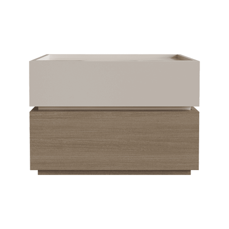 Organic Modern Nightstand With Drawer Organization Featuring 2 Drawers and Real Wood Countertop - image 3
