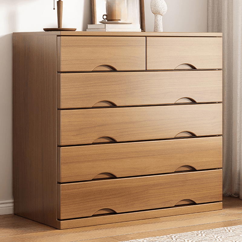 Simple Raw Wood Double Dresser with Multiple Drawer Configurations - Horizontal/Vertical - image 3