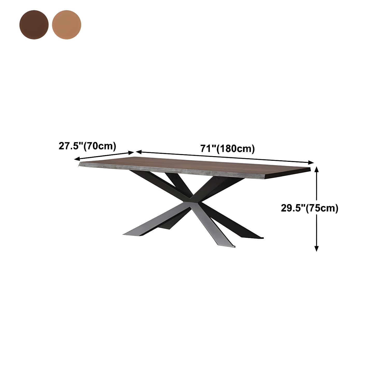 Rectangle Industrial Dining Table Solid Wood Fixed Table for Restaurant - image 8
