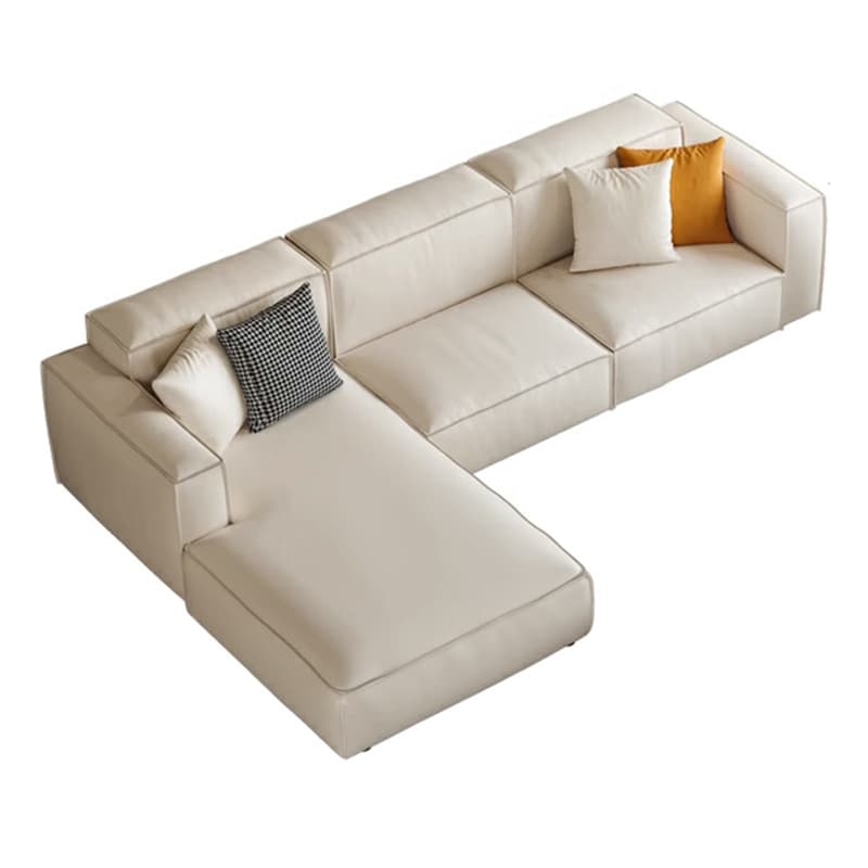 Luxurious Nappa Upholstered Sectional Sofa in Soft Nappa Leather - image 11