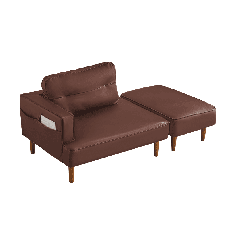Contemporary Modern Solid Color Scratch-immune Standard Sofa/Loveseat/Single Sofa in Gray/Sage/Sepia for 2 People with Receptacle and Ottoman