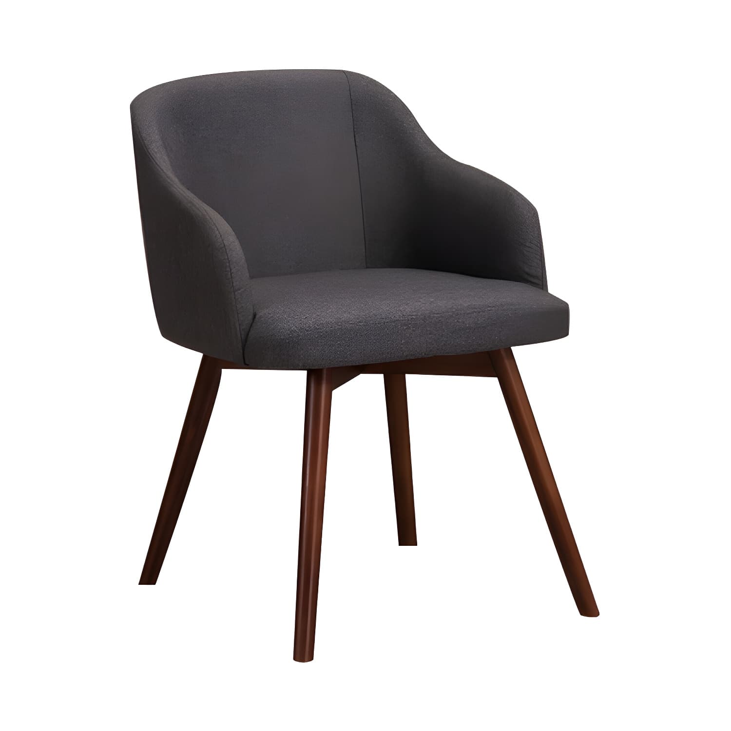 Scandinavian Beech Solid Back Arm Chair Fabric Dining Chair with Natural Legs - image 10