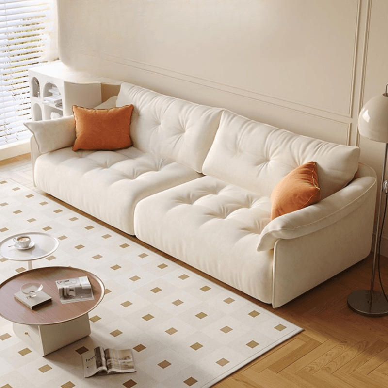 Drawing Room Standard Sofa in Midnight Black/Amber Color/Off-White with Armrest - image 8