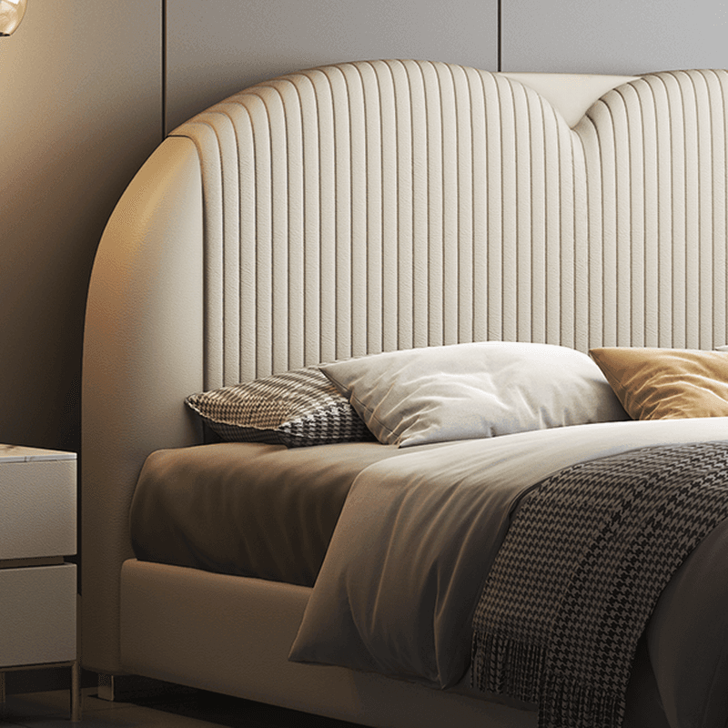 Beige Solid Color Storage Bed/Platform Bed with Pine Wood Frame for Living Room - image 6